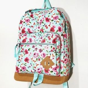 Nwt Floral backpack in green and pink
